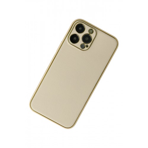 Newface iPhone 13 Pro Max Kılıf Coco Deri Silikon Kapak - Gold Newface iPhone 13 Pro Max Kılıf Coco Deri Silikon Kapak - Gold