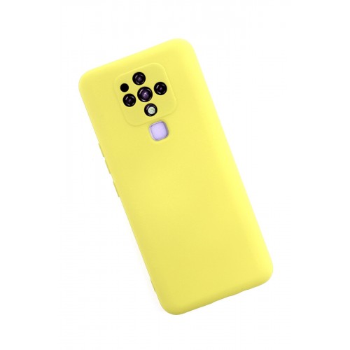 Newface Tecno Camon 16 Kılıf Nano içi Kadife Silikon - Sarı Newface Tecno Camon 16 Kılıf Nano içi Kadife Silikon - Sarı