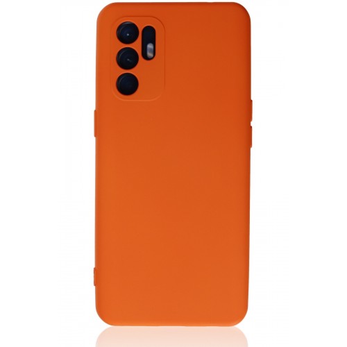 Newface Oppo Reno 6 Kılıf Nano içi Kadife Silikon - Turuncu Newface Oppo Reno 6 Kılıf Nano içi Kadife Silikon - Turuncu