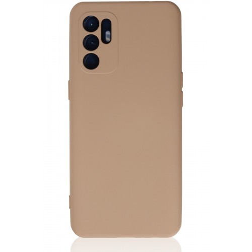 Newface Oppo Reno 6 Kılıf Nano içi Kadife Silikon - Pudra Newface Oppo Reno 6 Kılıf Nano içi Kadife Silikon - Pudra