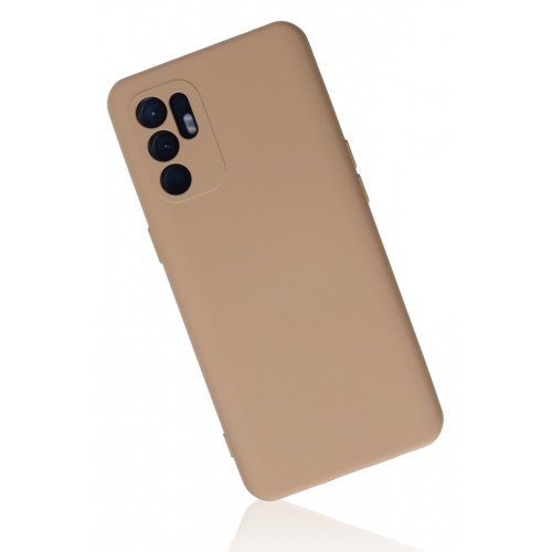 Newface Oppo Reno 6 Kılıf Nano içi Kadife Silikon - Pudra Newface Oppo Reno 6 Kılıf Nano içi Kadife Silikon - Pudra
