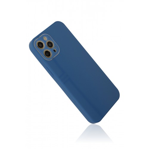 Newface iPhone 12 Pro Kılıf Glass Kapak - Mavi Newface iPhone 12 Pro Kılıf Glass Kapak - Mavi