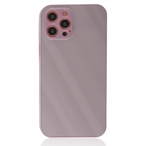 Newface iPhone 12 Pro Kılıf Glass Kapak - Mor Newface iPhone 12 Pro Kılıf Glass Kapak - Mor