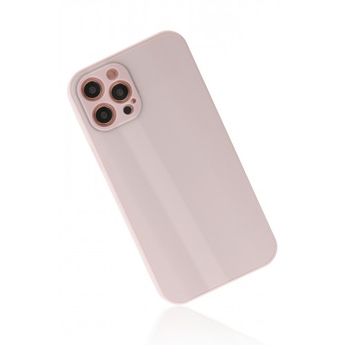 Newface iPhone 12 Pro Kılıf Glass Kapak - Pembe Newface iPhone 12 Pro Kılıf Glass Kapak - Pembe