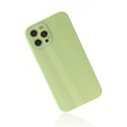 Newface iPhone 12 Pro Kılıf Glass Kapak - Açık Yeşil Newface iPhone 12 Pro Kılıf Glass Kapak - Açık Yeşil