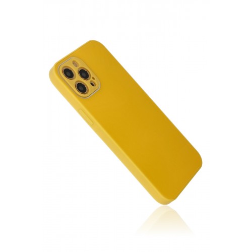 Newface iPhone 12 Pro Kılıf Glass Kapak - Sarı Newface iPhone 12 Pro Kılıf Glass Kapak - Sarı