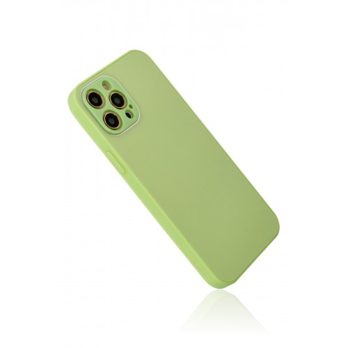 Newface iPhone 12 Pro Max Kılıf Glass Kapak - Açık Yeşil Newface iPhone 12 Pro Max Kılıf Glass Kapak - Açık Yeşil