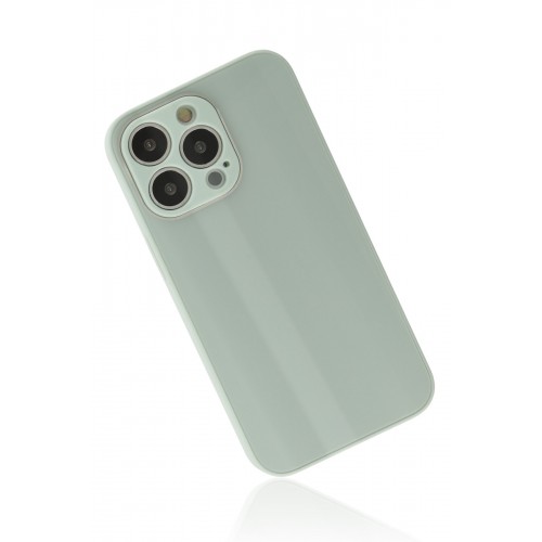 Newface iPhone 13 Pro Kılıf Glass Kapak - Turkuaz Newface iPhone 13 Pro Kılıf Glass Kapak - Turkuaz