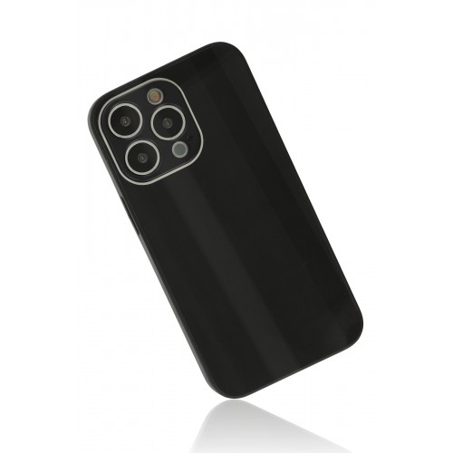 Newface iPhone 13 Pro Max Kılıf Glass Kapak - Siyah Newface iPhone 13 Pro Max Kılıf Glass Kapak - Siyah
