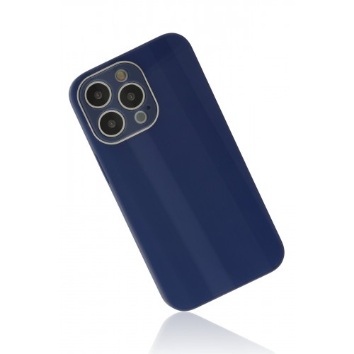 Newface iPhone 13 Pro Max Kılıf Glass Kapak - Lacivert Newface iPhone 13 Pro Max Kılıf Glass Kapak - Lacivert