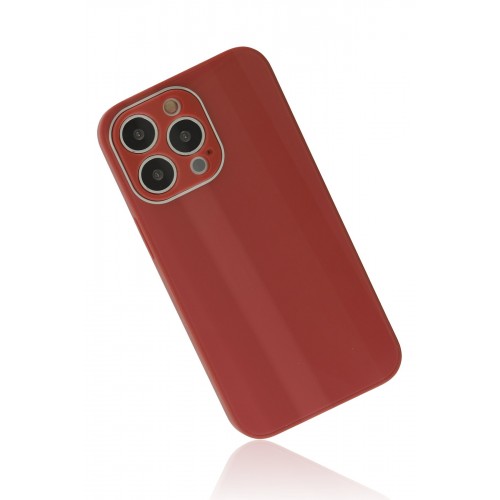 Newface iPhone 13 Pro Max Kılıf Glass Kapak - Bordo Newface iPhone 13 Pro Max Kılıf Glass Kapak - Bordo