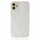 Newface iPhone 12 Kılıf Glass Kapak - Beyaz Newface iPhone 12 Kılıf Glass Kapak - Beyaz