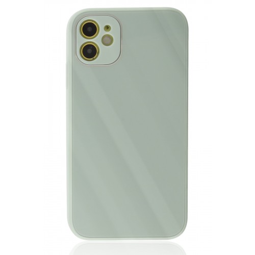 Newface iPhone 12 Kılıf Glass Kapak - Turkuaz Newface iPhone 12 Kılıf Glass Kapak - Turkuaz