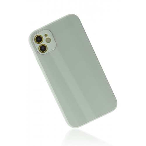 Newface iPhone 12 Kılıf Glass Kapak - Turkuaz Newface iPhone 12 Kılıf Glass Kapak - Turkuaz