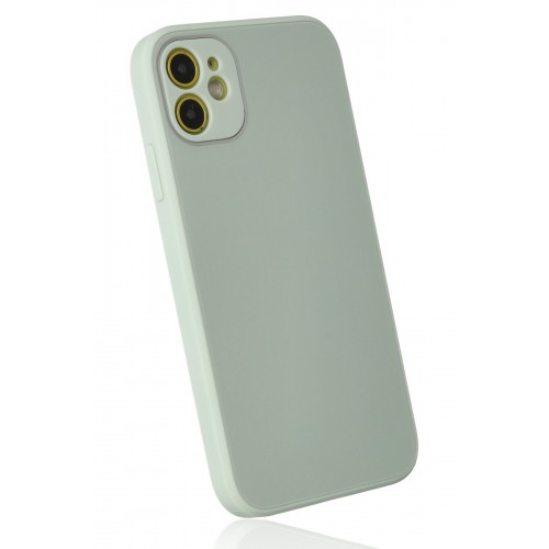 Newface iPhone 12 Kılıf Glass Kapak - Turkuaz Newface iPhone 12 Kılıf Glass Kapak - Turkuaz