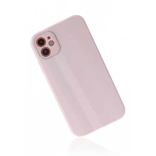 Newface iPhone 12 Kılıf Glass Kapak - Pembe Newface iPhone 12 Kılıf Glass Kapak - Pembe