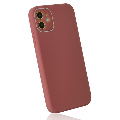 Newface iPhone 12 Kılıf Glass Kapak - Bordo Newface iPhone 12 Kılıf Glass Kapak - Bordo