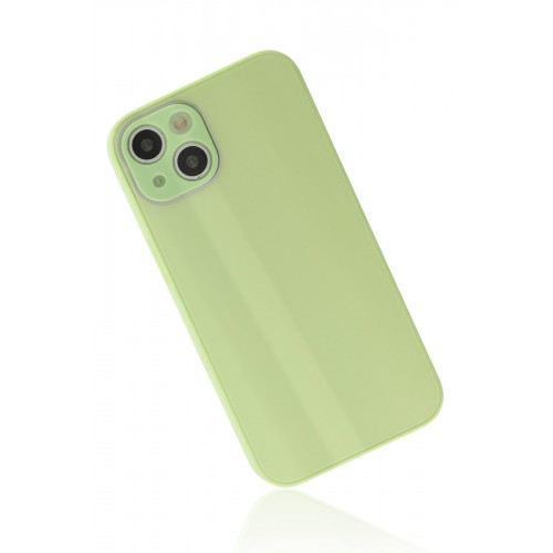 Newface iPhone 13 Kılıf Glass Kapak - Açık Yeşil Newface iPhone 13 Kılıf Glass Kapak - Açık Yeşil