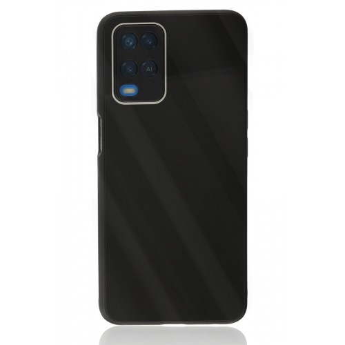 Newface Oppo A54 4G Kılıf Glass Kapak - Siyah Newface Oppo A54 4G Kılıf Glass Kapak - Siyah