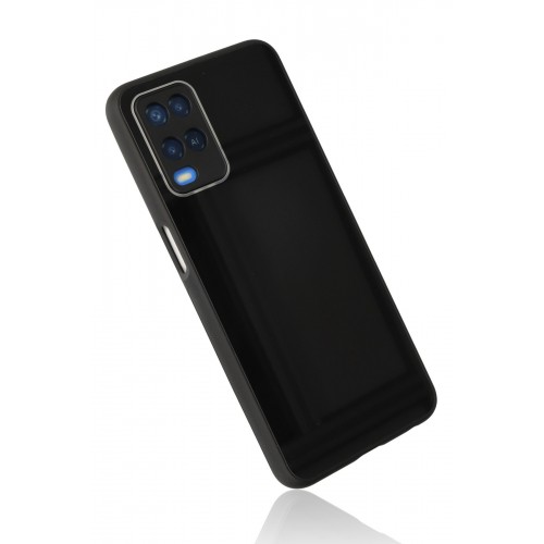 Newface Oppo A54 4G Kılıf Glass Kapak - Siyah Newface Oppo A54 4G Kılıf Glass Kapak - Siyah