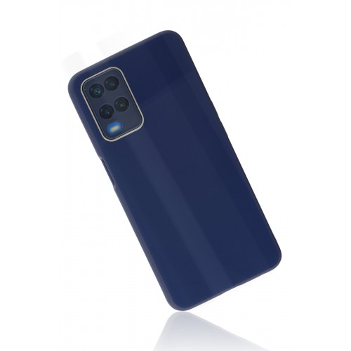 Newface Oppo A54 4G Kılıf Glass Kapak - Lacivert Newface Oppo A54 4G Kılıf Glass Kapak - Lacivert