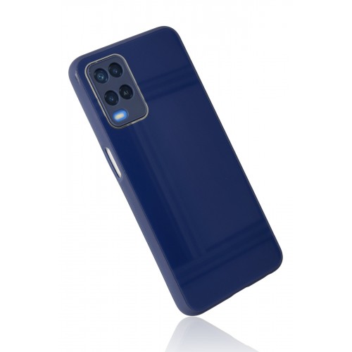 Newface Oppo A54 4G Kılıf Glass Kapak - Lacivert Newface Oppo A54 4G Kılıf Glass Kapak - Lacivert