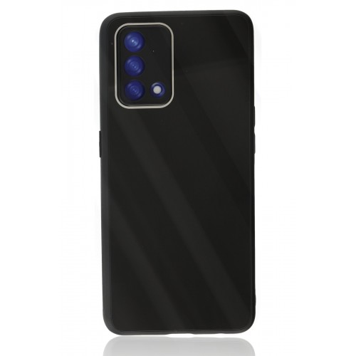 Newface Oppo A74 4G Kılıf Glass Kapak - Siyah Newface Oppo A74 4G Kılıf Glass Kapak - Siyah