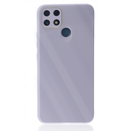 Newface Realme C25 Kılıf Glass Kapak - Lila Newface Realme C25 Kılıf Glass Kapak - Lila