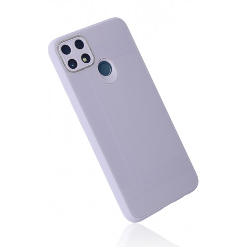 Newface Realme C25 Kılıf Glass Kapak - Lila Newface Realme C25 Kılıf Glass Kapak - Lila