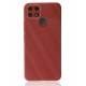 Newface Realme C25 Kılıf Glass Kapak - Bordo Newface Realme C25 Kılıf Glass Kapak - Bordo