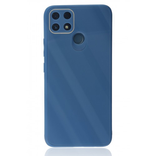 Newface Realme C25s Kılıf Glass Kapak - Mavi Newface Realme C25s Kılıf Glass Kapak - Mavi