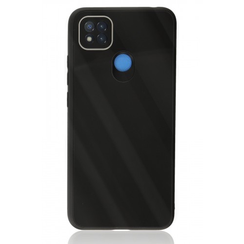 Newface Xiaomi Redmi 9C Kılıf Glass Kapak - Siyah Newface Xiaomi Redmi 9C Kılıf Glass Kapak - Siyah