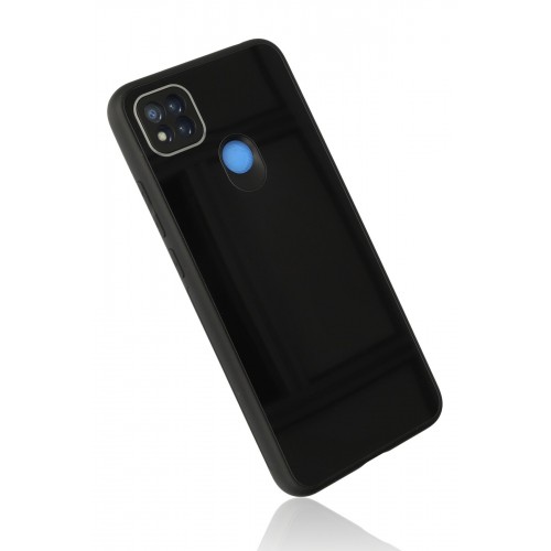 Newface Xiaomi Redmi 9C Kılıf Glass Kapak - Siyah Newface Xiaomi Redmi 9C Kılıf Glass Kapak - Siyah