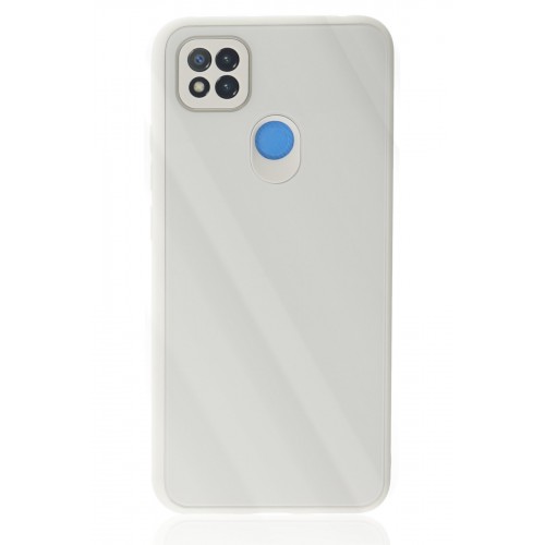 Newface Xiaomi Redmi 9C Kılıf Glass Kapak - Beyaz Newface Xiaomi Redmi 9C Kılıf Glass Kapak - Beyaz