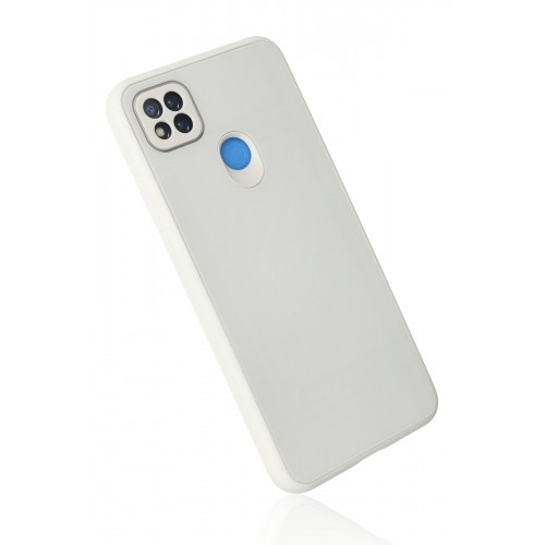 Newface Xiaomi Redmi 9C Kılıf Glass Kapak - Beyaz Newface Xiaomi Redmi 9C Kılıf Glass Kapak - Beyaz