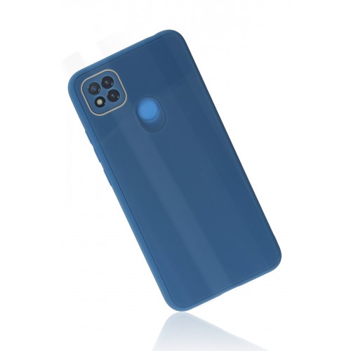 Newface Xiaomi Redmi 9C Kılıf Glass Kapak - Mavi Newface Xiaomi Redmi 9C Kılıf Glass Kapak - Mavi