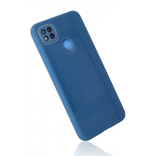 Newface Xiaomi Redmi 9C Kılıf Glass Kapak - Mavi Newface Xiaomi Redmi 9C Kılıf Glass Kapak - Mavi