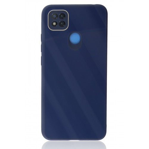 Newface Xiaomi Redmi 9C Kılıf Glass Kapak - Lacivert Newface Xiaomi Redmi 9C Kılıf Glass Kapak - Lacivert