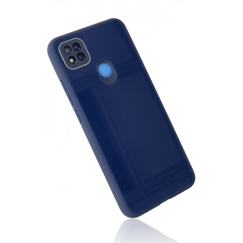 Newface Xiaomi Redmi 9C Kılıf Glass Kapak - Lacivert Newface Xiaomi Redmi 9C Kılıf Glass Kapak - Lacivert
