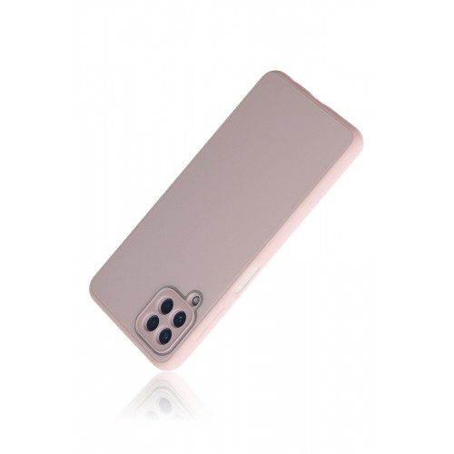 Newface Samsung Galaxy A22 Kılıf Glass Kapak - Pembe Newface Samsung Galaxy A22 Kılıf Glass Kapak - Pembe