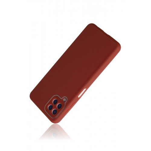 Newface Samsung Galaxy M22 Kılıf Glass Kapak - Bordo Newface Samsung Galaxy M22 Kılıf Glass Kapak - Bordo