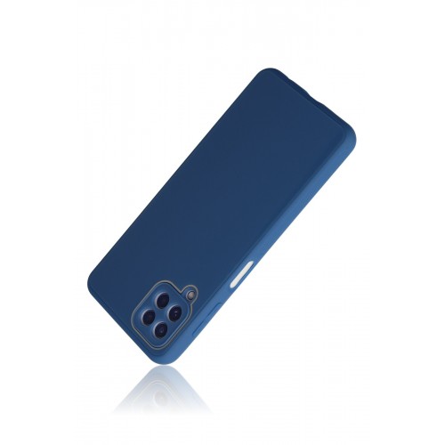 Newface Samsung Galaxy M32 Kılıf Glass Kapak - Mavi Newface Samsung Galaxy M32 Kılıf Glass Kapak - Mavi