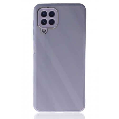 Newface Samsung Galaxy M32 Kılıf Glass Kapak - Lila Newface Samsung Galaxy M32 Kılıf Glass Kapak - Lila