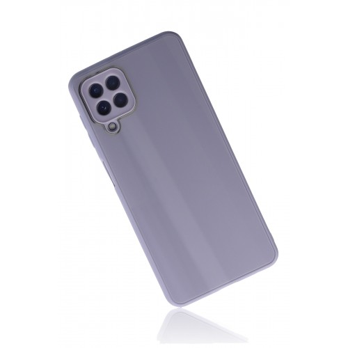 Newface Samsung Galaxy M32 Kılıf Glass Kapak - Lila Newface Samsung Galaxy M32 Kılıf Glass Kapak - Lila