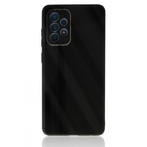 Newface Samsung Galaxy A72 Kılıf Glass Kapak - Siyah Newface Samsung Galaxy A72 Kılıf Glass Kapak - Siyah