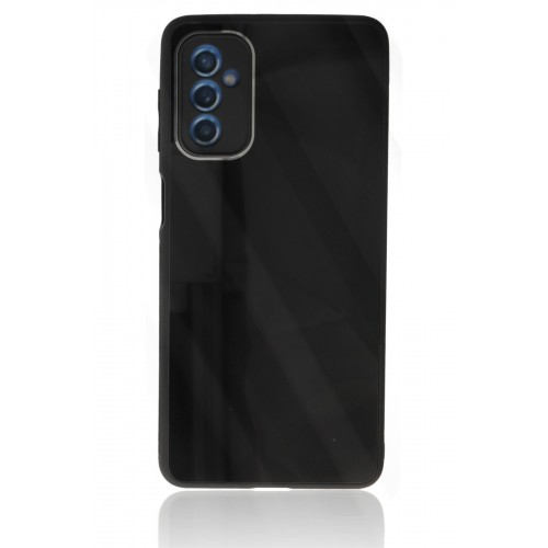 Newface Samsung Galaxy M52 5G Kılıf Glass Kapak - Siyah Newface Samsung Galaxy M52 5G Kılıf Glass Kapak - Siyah