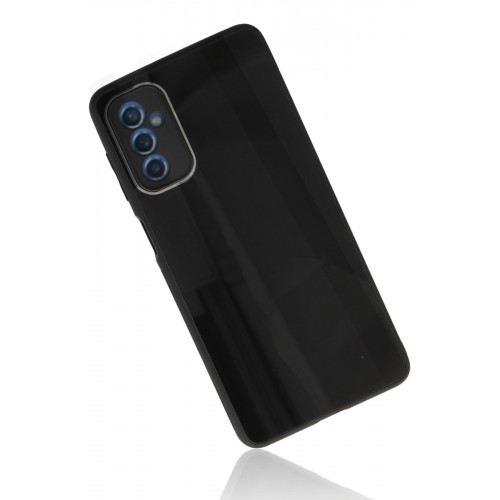 Newface Samsung Galaxy M52 5G Kılıf Glass Kapak - Siyah Newface Samsung Galaxy M52 5G Kılıf Glass Kapak - Siyah