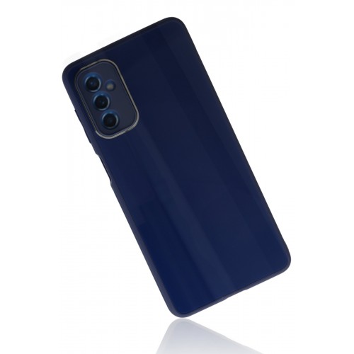 Newface Samsung Galaxy M52 5G Kılıf Glass Kapak - Lacivert Newface Samsung Galaxy M52 5G Kılıf Glass Kapak - Lacivert