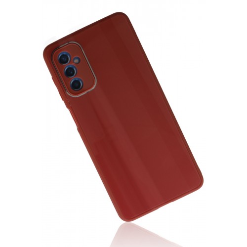 Newface Samsung Galaxy M52 5G Kılıf Glass Kapak - Bordo Newface Samsung Galaxy M52 5G Kılıf Glass Kapak - Bordo