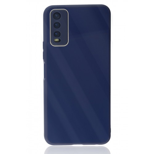 Newface Vivo Y11S Kılıf Glass Kapak - Lacivert Newface Vivo Y11S Kılıf Glass Kapak - Lacivert